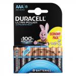 Батарейки DURACELL Ultra Power, AAA (LR03, 24А), алкалиновые, КОМПЛЕКТ 8 шт, в блистере, (ш/к 3488)