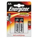 Батарейки ENERGIZER MAX AA LR6, КОМПЛЕКТ 2шт., АЛКАЛИН, 1.5В, (работают до 10 раз дольше)