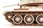 Конструктор 3D деревянный подвижный Lemmo Танк Т-34-85