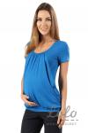 Блузка для беременных и кормящих мам Bl009.1 голубая
