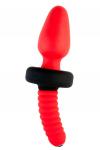 Анальная вибровтулка Black & Red by TOYFA для фистинга, водонепроницаемая, силикон, красная, 22 см, D 5,6 см