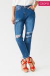 Over-size джинсы из эластичной ткани