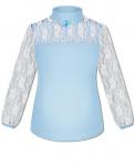Голубая школьная блузка для девочки Арт.59854