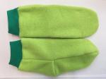 Флисовые носки салатовые с зелеными манжетами
