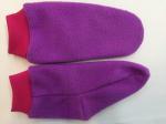 Флисовые носки фиолетовые с розовыми манжетами