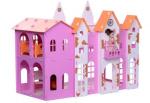Домик для кукол  Замок Джульетта бело-розовый с мебелью