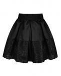 Черная школьная юбка для девочки в складку Арт.831310