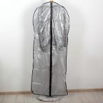 Чехол для одежды 60х137 см, PE, цвет серый прозрачный