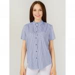 Женская блуза арт. 933-2, бело-голубая
