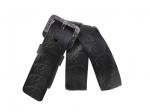 Кожаный черный мужской джинсовый ремень B40-873