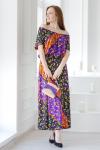Платье женское Amaretto | черный-фиолет-оранж