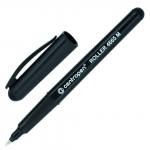 Ручка-роллер CENTROPEN, ЧЕРНАЯ, трехгранная, корпус черный, узел 0,7мм, линия 0,6мм, 4665/1Ч