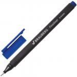 Ручка капиллярная BRAUBERG Carbon, СИНЯЯ, металлический наконечник, трехгранная, 0,4мм, 141522