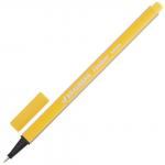 Ручка капиллярная BRAUBERG Aero, ЖЕЛТАЯ, трехгранная, металлический наконечник, 0,4мм, 142248