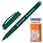Ручка-роллер CENTROPEN, ЗЕЛЕНАЯ, трехгранная, корпус зеленый, узел 0,5мм, линия 0,3мм, 4615/1З