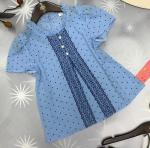 Блузка детская в горошек с кружевной отделкой арт. 608757