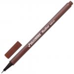 Ручка капиллярная BRAUBERG Aero, КОРИЧНЕВАЯ, трехгранная, металлический наконечник, 0,4мм, 142257