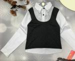 Блузка школьная с имитацией жилета арт. 608751