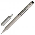 Ручка капиллярная FABER-CASTELL Ecco Pigment, ЧЕРНАЯ, корпус серый, толщина письма 0,7мм, 166799