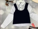 Блузка школьная с имитацией жилета арт. 608750