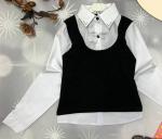 Блузка школьная с имитацией жилета арт. 608748