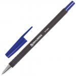 Ручка шариковая BRAUBERG Capital, СИНЯЯ, корпус soft-touch черный, 0,7мм, линия 0,35мм, 141170