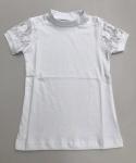 Блузка школьная с кружевной вставкой и рукавами арт. 609609
