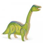 Пазл деревянный 3D. Бронтозавр. Серия Мини-животные. Размер 11,5х18,5 см. ГЕОДОМ