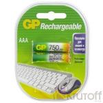 Аккумулятор GP AAA R03-2BL NiMh 750 mAh (75AAAHC-2DECRC2)