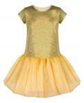 Нарядное золотое платье для девочки Арт.83273