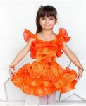 Персиковое нарядное платье для девочки Арт.28324