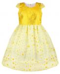 Желтое нарядное платье для девочки  Арт.81031