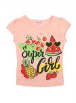 BK002F-51 футболка для девочек, персиковая