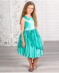 Бирюзовое нарядное платье для девочки Арт.82614