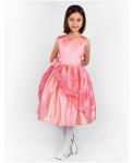 Персиковое нарядное платье для девочки  Арт.82613