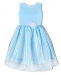 Голубое платье для девочки Арт.82762, Нарядное платье для девочки на хлопоковой подкладке.