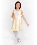 Бежевое нарядное платье для девочки 7644