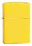 Зажигалка Zippo с покрытием Lemon, латунь/сталь, жёлтая, матовая, 36x12x56 мм