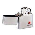 Зажигалка Zippo с покрытием Satin Chrome, латунь/сталь, серебристая, матовая, 36x12x56 м