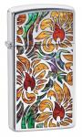 Зажигалка Zippo Slim с покрытием High Polish Chrome, латунь/сталь, серебристая, 30x10x55 мм