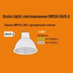 Лампа светодиодная Ecola Light MR16   LED прозрачная