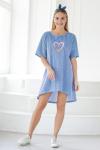 Свободное платье больших размеров - Malibu | голубая полоска | +size