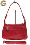 Женская классическая сумка из искусственной кожи, цвет красный