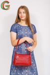 Женская классическая сумка из искусственной кожи, цвет красный