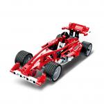 Конструктор машина гоночная красная  с инерционным механизмом C52016W 144 дет.