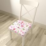 Подушка на стул Ассорти из розовых цветочков