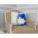 Декоративная подушка габардин "Синяя орхидея"                             (s-101417)