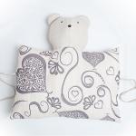 Декоративная подушка "Мишка", с рисунком, серый                             (DP.М-2)