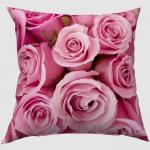 Декоративная подушка габардин "Розовые розы"                             (s-101416)