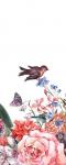 Рулонная штора термоблэкаут Птицы на цветах                (d-200667-gr)